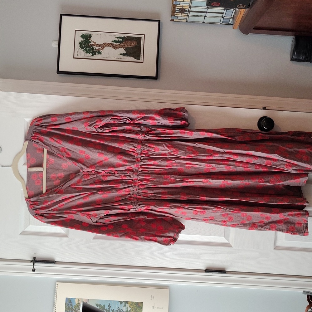 Mata Traders 2X Poppy Print Dress